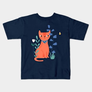 Cat and Bee Kids T-Shirt